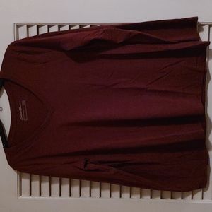 Eddie Bauer Long Sleeve Tshirt Wine Color Size  XL